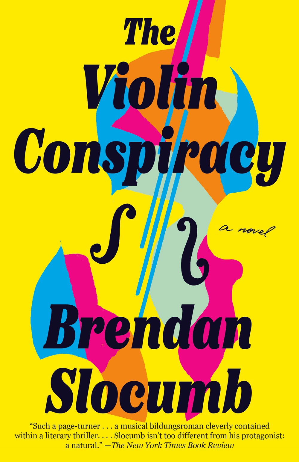 Cover of the book 'The Violin Conspiracy' by Brendan Slocumb, featuring an artistic depiction of a violin with a backdrop suggestive of cultural and historical elements.