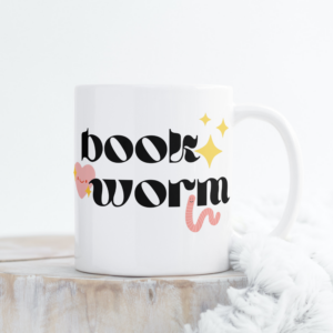 Cat & Bug Designs Cute Bookworm Mug