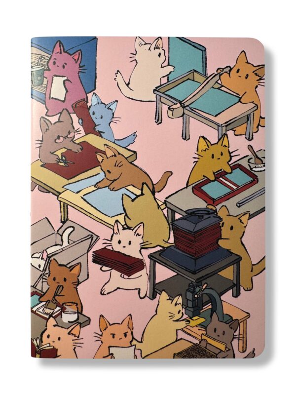 Poetose Bookbinding Cats Small Lined Notebook