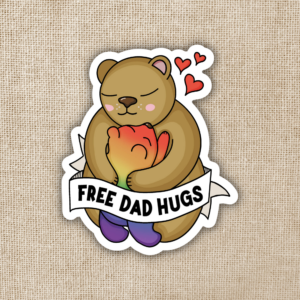 Wildly Enough Free Dad Hugs Sticker